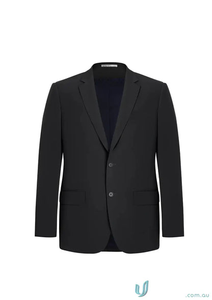 Men’s Siena black 2 button jacket with non-functional sleeve buttons, stylish button jacket