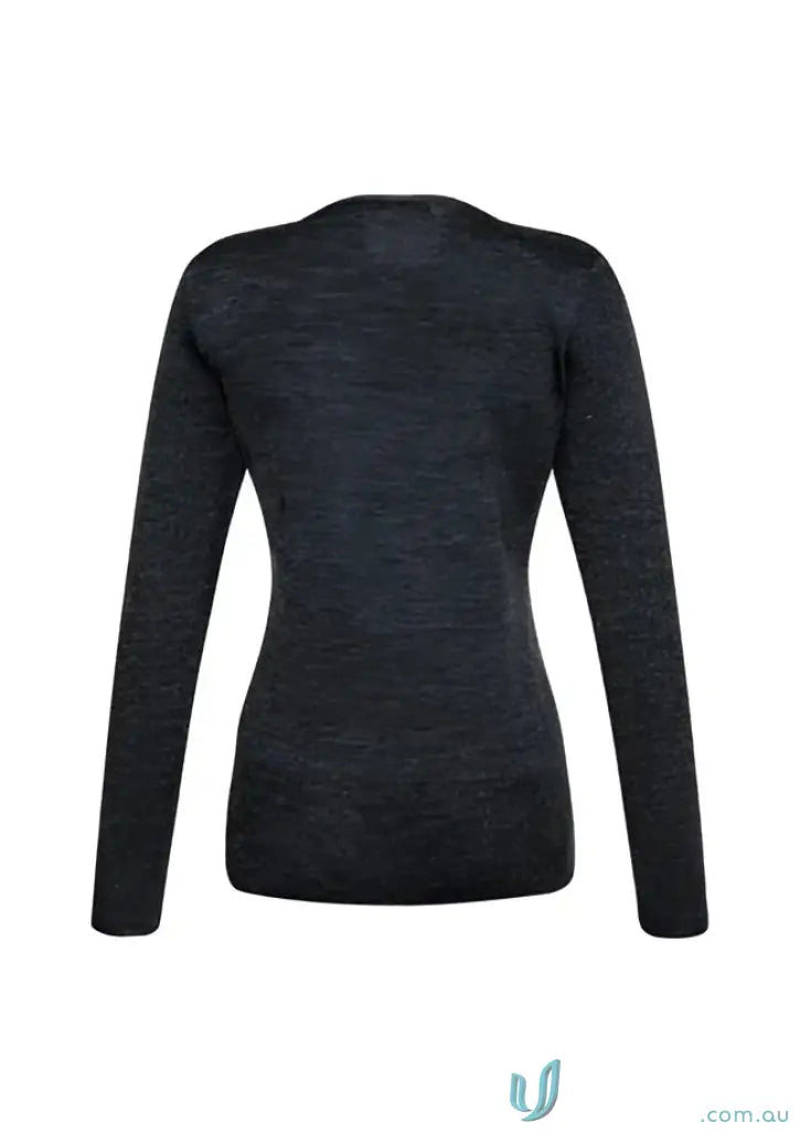 Dark gray long-sleeved YR Ladies Milano Knit Jumper from the collection ladies Milano