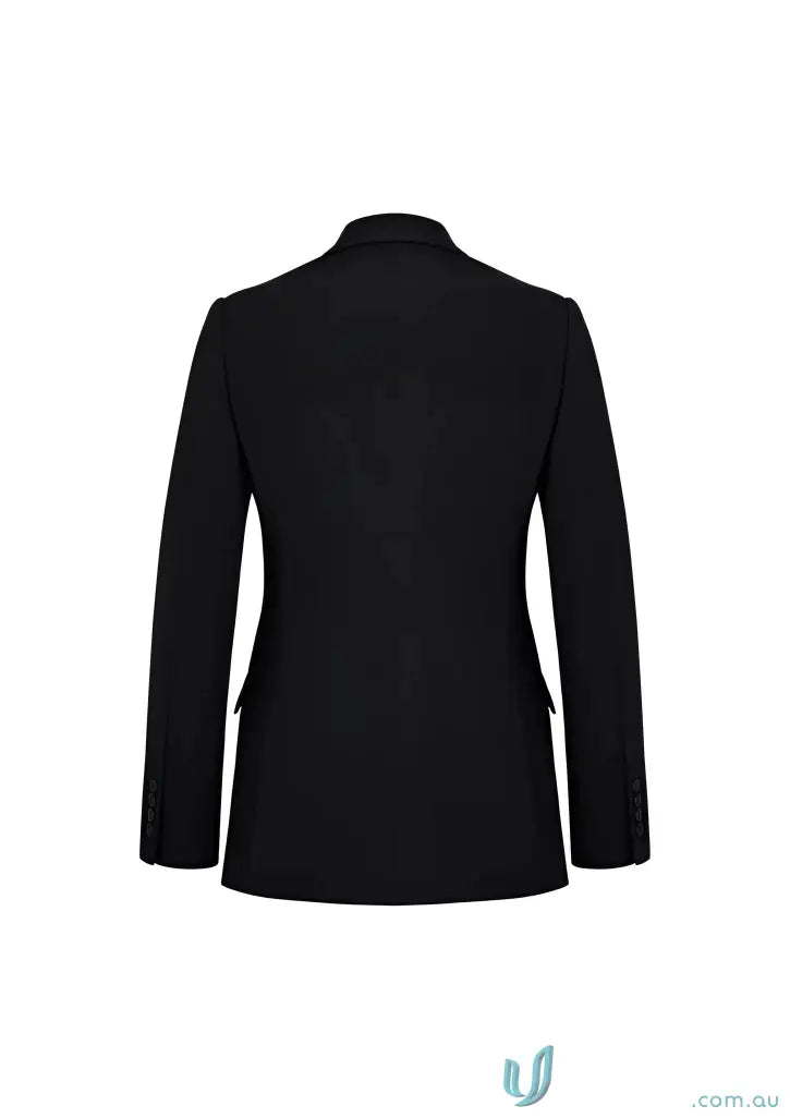 Black tailored blazer from the Biz Collection Siena Longline Jacket with stretch lining
