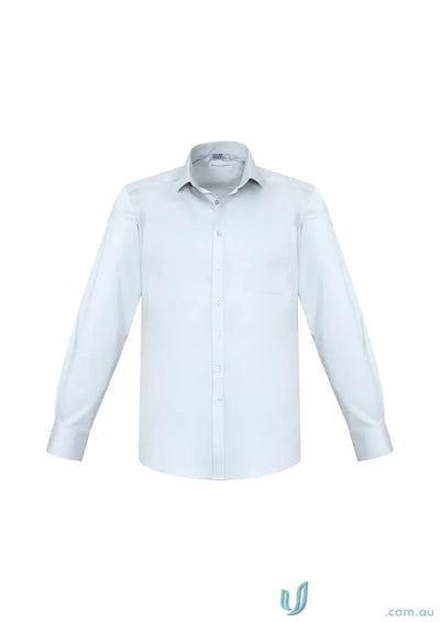 Light blue YR Mens LS Shirt with modern narrow collar from Biz Collection Monaco