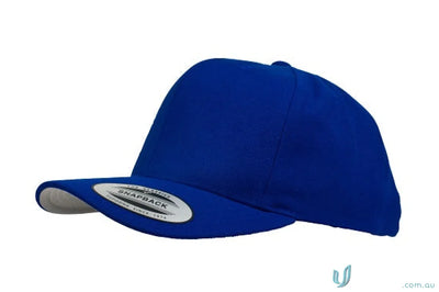 Blue Yupoong Classic Snapback Cap perfect for uniforms and workwear looks