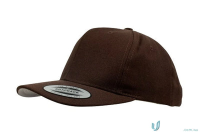 Brown snapback baseball cap from Yupoong Classic Snapback Cap for uniforms and workwear