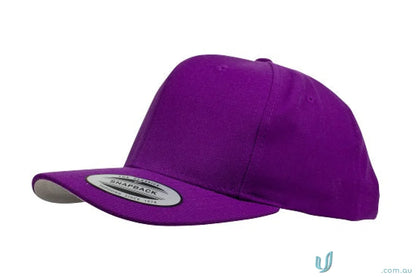 Purple classic snapback cap perfect for uniforms and workwear by Yupoong