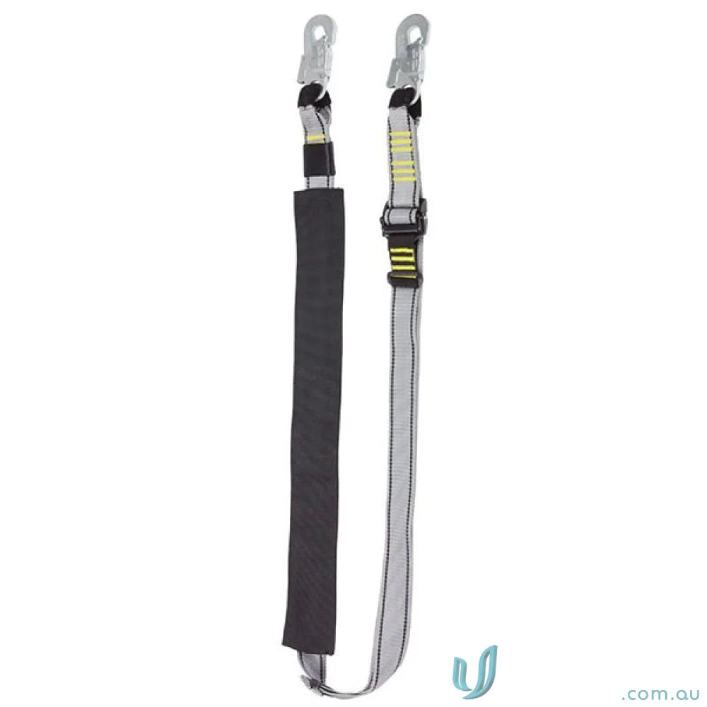 Two-legged safety lanyard for work positioning with ZERO Adjustable Pole Strap workwear