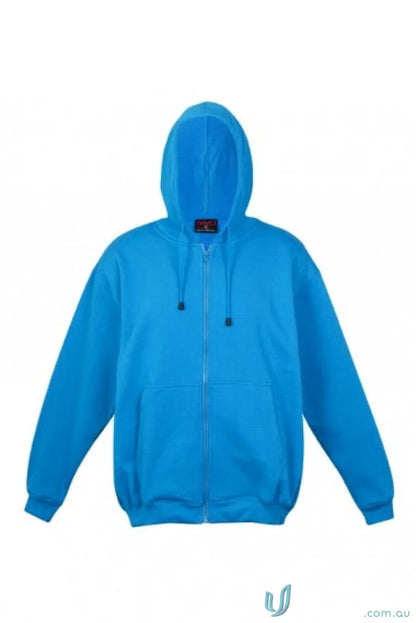 Blue zip hoodie with pocket, perfect for uniforms or casual workwear style