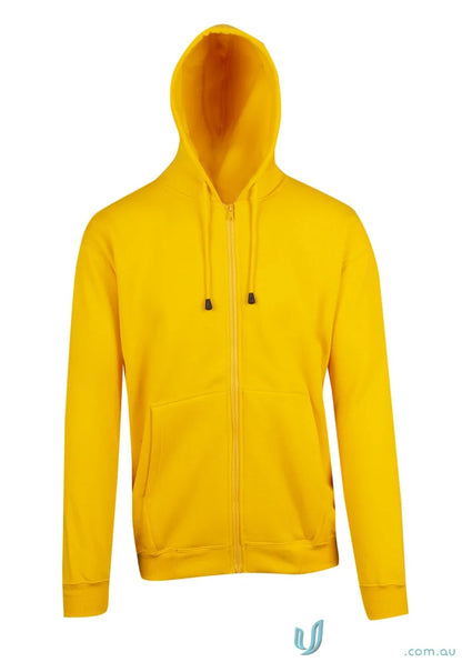 Yellow zip hoodie with pocket, perfect for casual workwear or uniforms