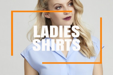 Ladies uniform shirts in various styles and colors for professional settings