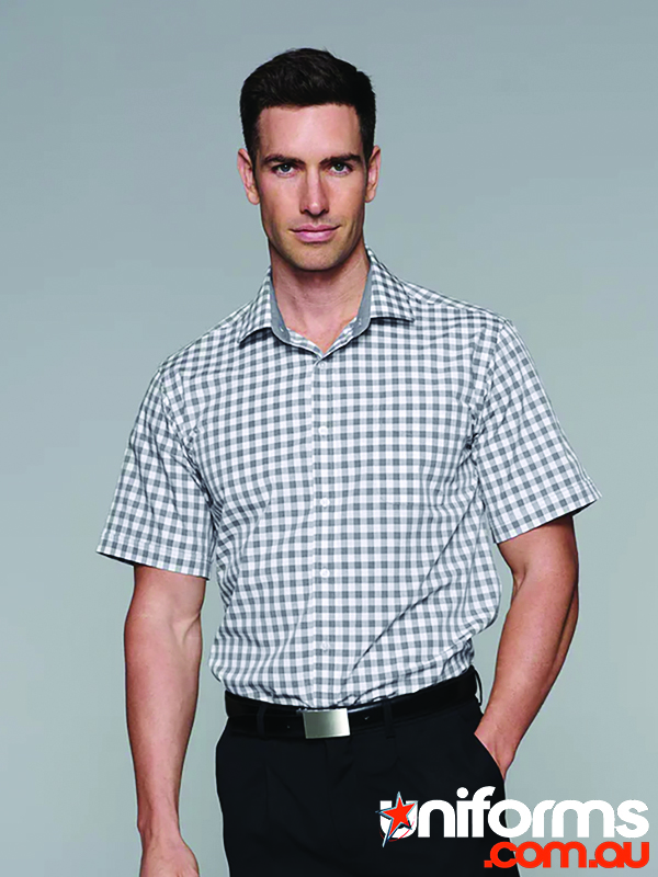 1908S__1675819930_158.jpg Devonport Mens SS Shirt in Mid Blue/Sky - Perfect for Professional Settings