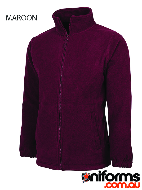 3FJ_MAROON1__1714901222_219.jpg Showcasing the JB’s KIDS Full Zip Polar 3FJ-Youth in Maroon.