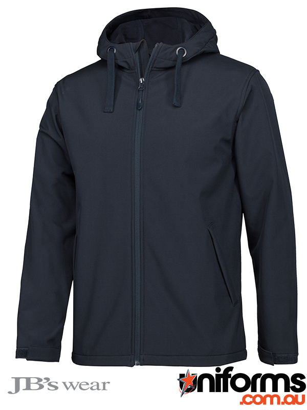3WSH_front__1627975520_259.jpg Showcasing the JB's Podium Three Layer Hooded Softshell Jacket 3WSH.