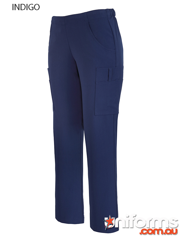4SNP1_INDIGO1__1716176929_817.jpg JB'S Ladies Nu Scrub Cargo Pants 4SNP1 in Indigo