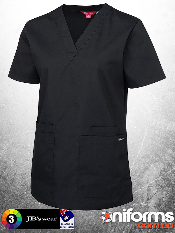4SRT1_black__1599201439_260.jpg JB's Ladies Scrub Top 4SRT1 in Black