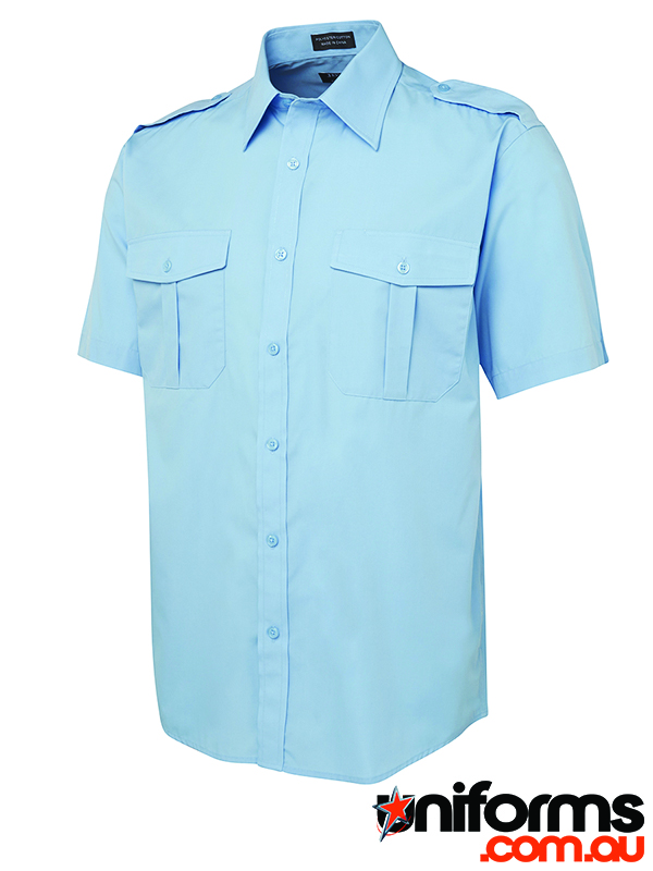 JB’s Epaulette Short Sleeve Shirt 6ES in Blue