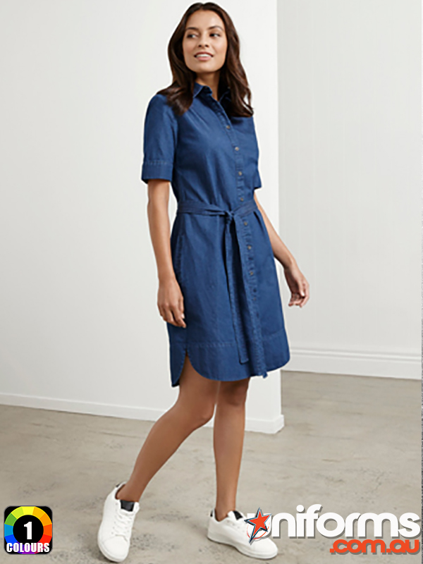 BS020L Delta Dress by Biz Collection - Casual and professional denim workwear