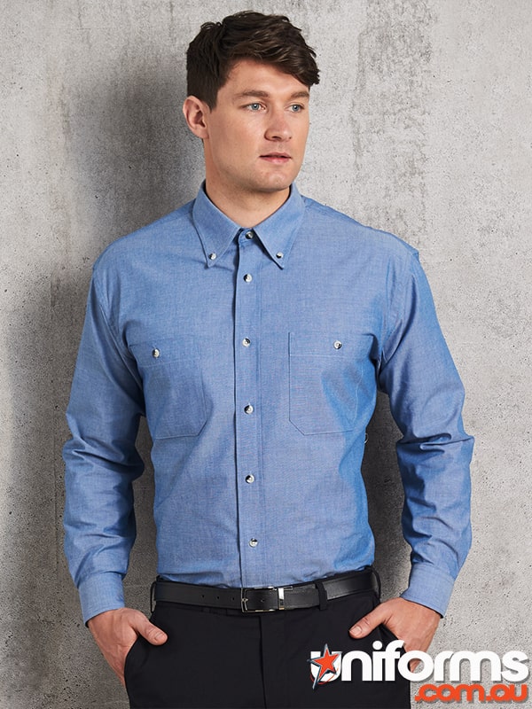 Winning Spirit Chambray Shirt (BS03L) - Winning Spirit. Crafted from high-quality fabric for durability and ease of care in workwear.
