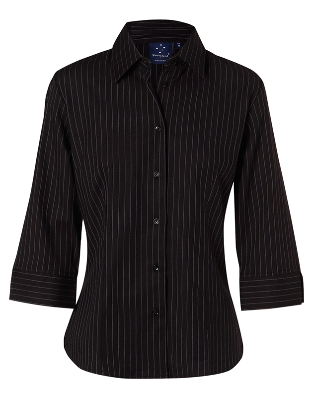 BS18_Black_White_l__1713313129_465.jpg Winning Spirit Ladies Pin Stripe 3qtr Shirt (BS18) - Size chart for perfect fit, ensuring comfort and style in professional attire.