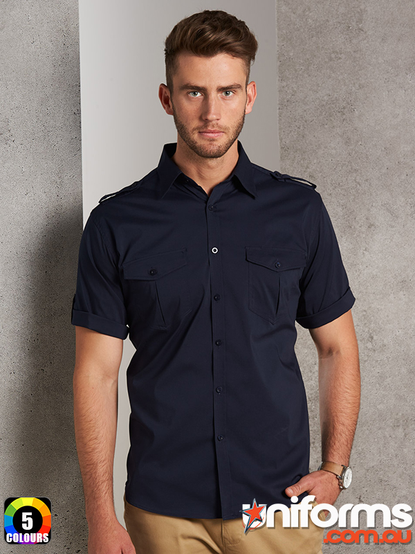 M7911_MAIN__1588502509_59.jpg Benchmark SS Military Shirt (M7911) - A stylish and durable shirt perfect for military and workwear needs.