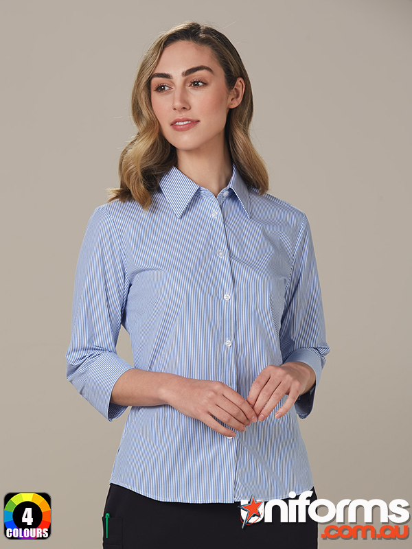 Winning Spirit Ladies 3qtr Balance Stripe Shirt - M8233 