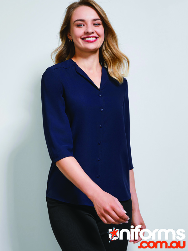 Biz Collection Lily Ladies Longline Blouse (S015LT) - A must-have addition to your workwear collection.