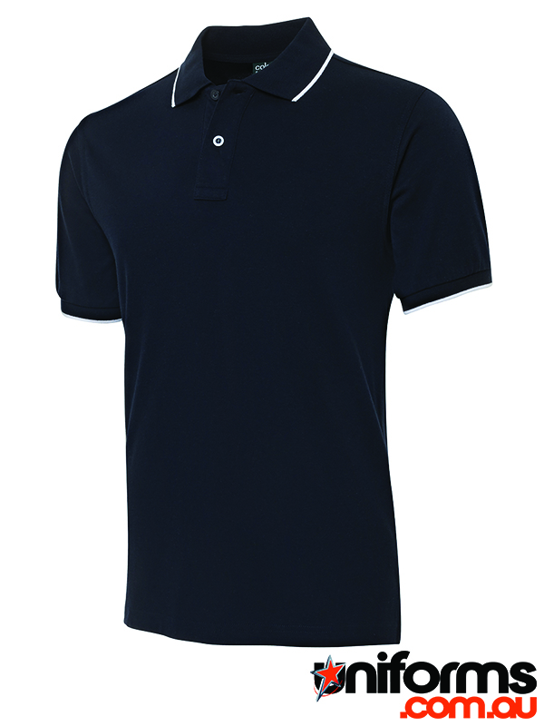Showcasing the JB's Colours of Cotton Face Polo Code: S2CF in Navy/White.