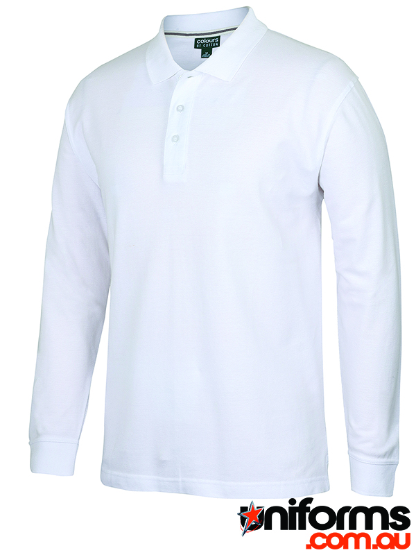 S2ML_W1__1714704663_66.jpg Showcasing the JB's Colours of Cotton Long Sleeve Pique Polo Code S2ML in White.