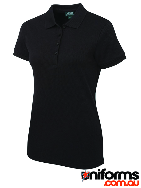 S2OP1_BX1___1714707809_77.jpg Showcasing the JB's Ladies Colours Of Cotton Ottoman Polo Code: S2OP1 in Black.