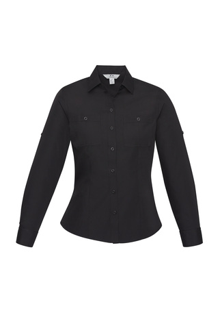 S306LL Ladies Bondi Roll Up Long Sleeve Shirt Uniform Workwear Uniforms Hospitality