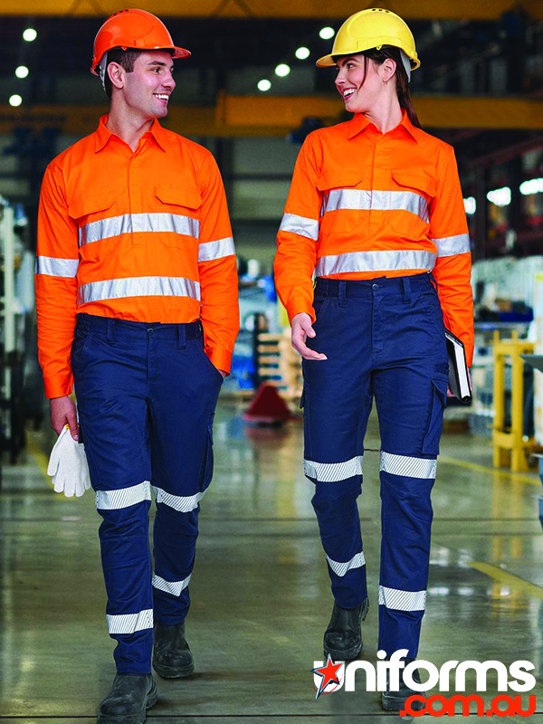 Winning Spirit Unisex Cotton Stretch Rip Stop Work Pants (SKU: WP26HV). Features rip-stop fabric for enhanced durability in tough conditions.