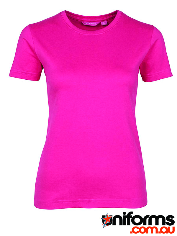 Hot Pink JB's Ladies Tee style 1LHT 