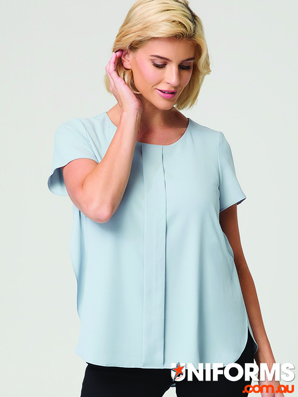 City Collection Grace Short Sleeve Top (2287) - Versatile black short sleeve top suitable for any professional environment.