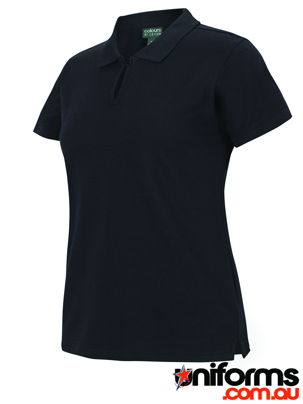 Showcasing the JB's Colours Of Cotton Ladies Short Sleeve Stretch Polo.