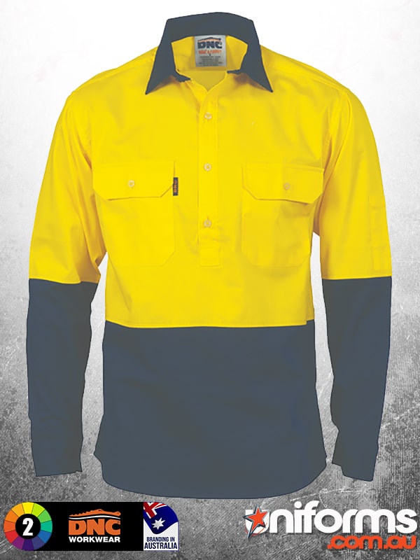 3934_DNC_Workwear_HiVis_2_Tone_Cool_Breeze_Close_Front_Cotton_Shirt___Long_sleeve__1616372750_880