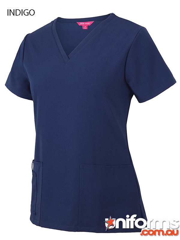 JB's Ladies Nu Scrub Top 4SNT1 in Indigo