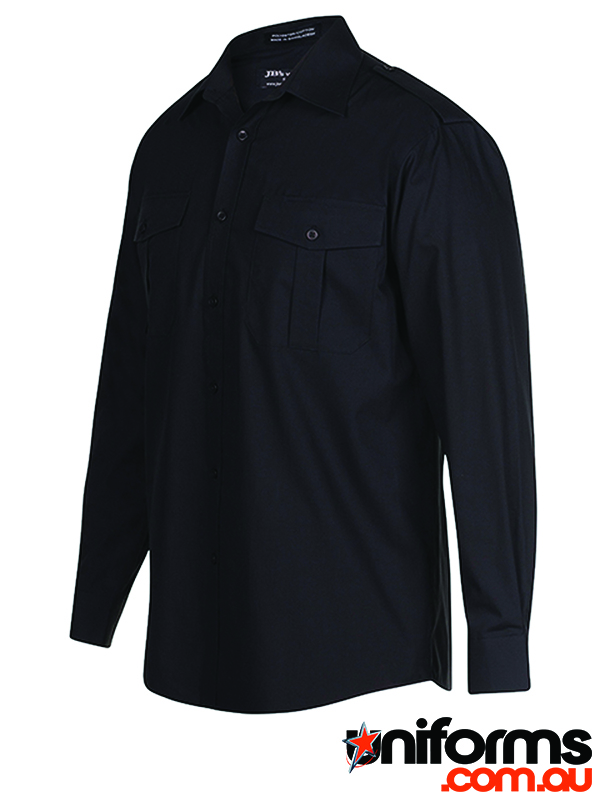 JB's Epaulette Long Sleeve Shirt 6EL in Black