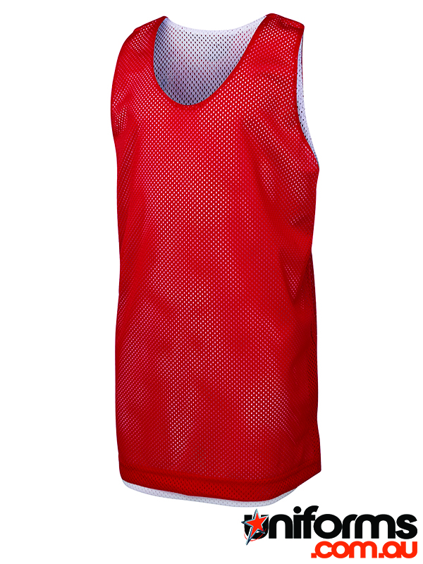Showcasing JB's Adults Basketball Singlet - Code 7KBS2 in red.