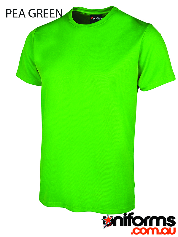 The JB’s Wear Podium Poly Tee, style 7PNFT in Pea Green colour.