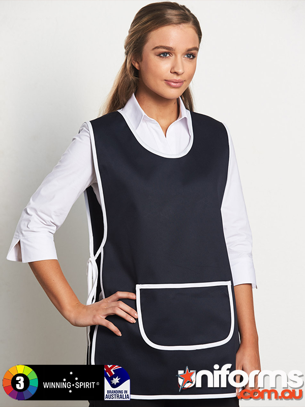 Winning Spirit Smock Apron (AP05). Versatile and suitable for various industries, including hospitality and healthcare.