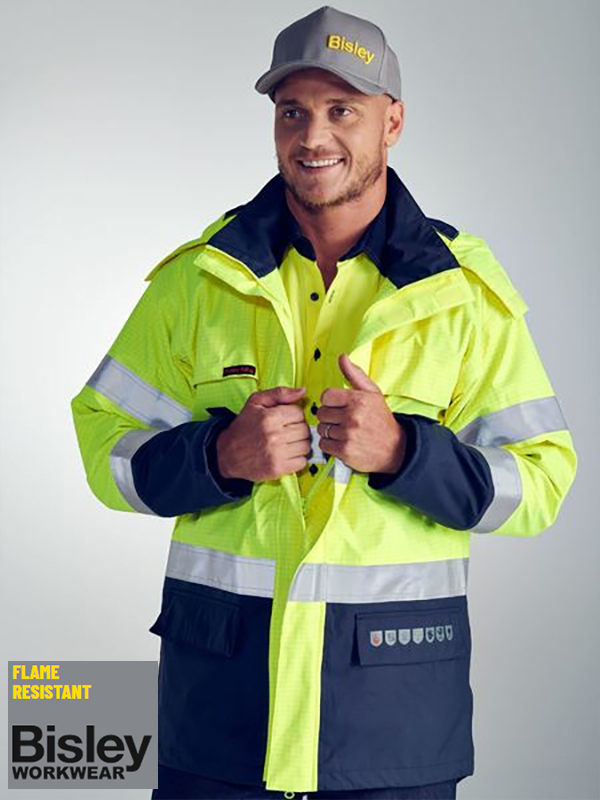 BJ8110T Taped Hi Vis FR Wet Weather Shell Jacket 3  1725945966 588