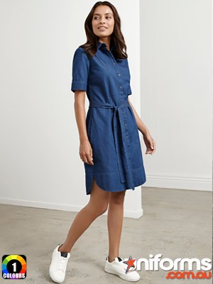 BS020L Delta Dress by Biz Collection - Casual and professional denim workwear