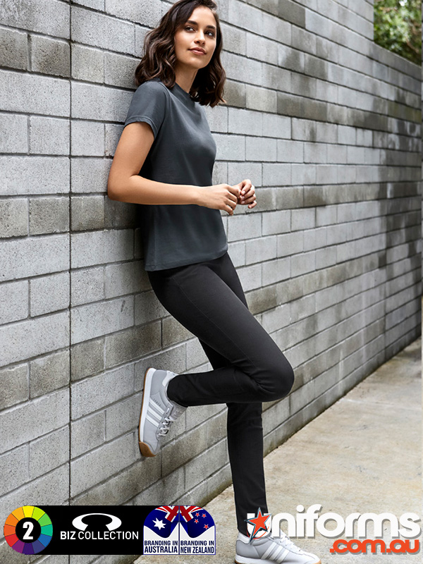 Biz Collection Bella Ladies Pant (BS125L) - Comfortable black pants designed for everyday wear with a chic touch.