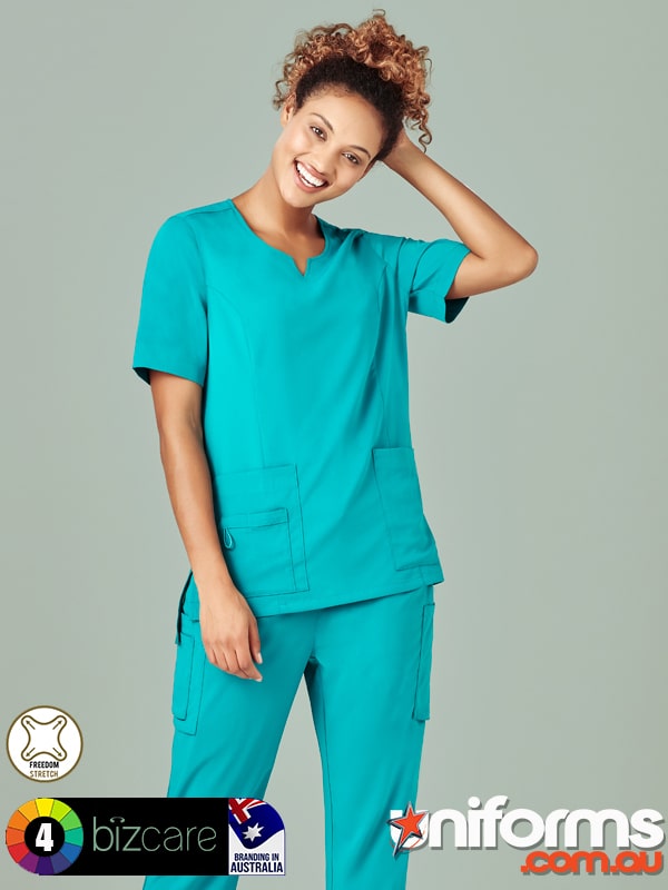 CST942LS Womens Tailored Fit Round Neck Scrub Top  1589769388 999