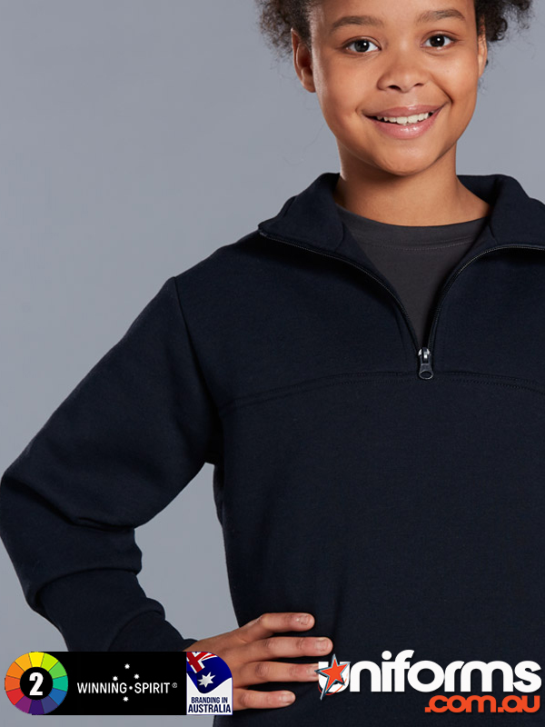 Winning Spirit Kids Half Zip Falcon Fleece Sweat - FL02K - Ideal for School and Play