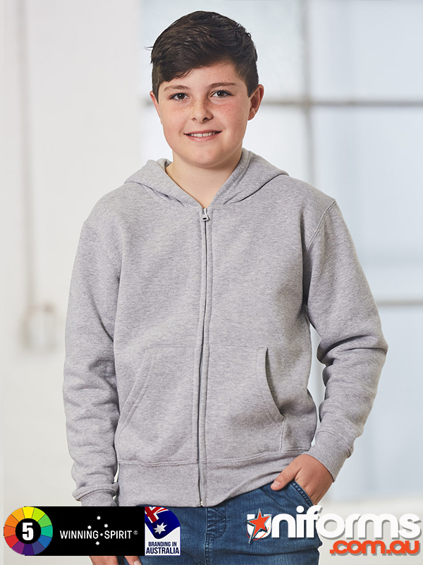 Winning Spirit Kids Double Bay Zip Hoodie - FL03K - Quality Fabric and Design