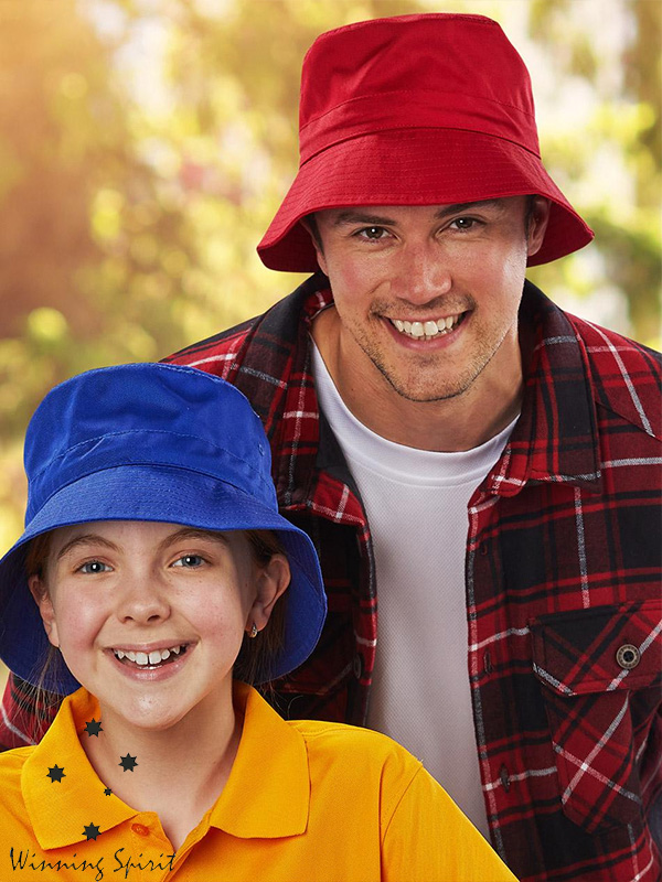 Winning Spirit Bucket Hat with Toggle  SKU H1034 - Find Your Perfect Fit