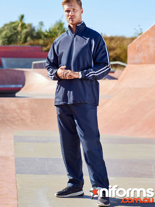 A man in a Biz Collection Unisex Flash Jacket J3150 stands confidently, showcasing a sporty look.