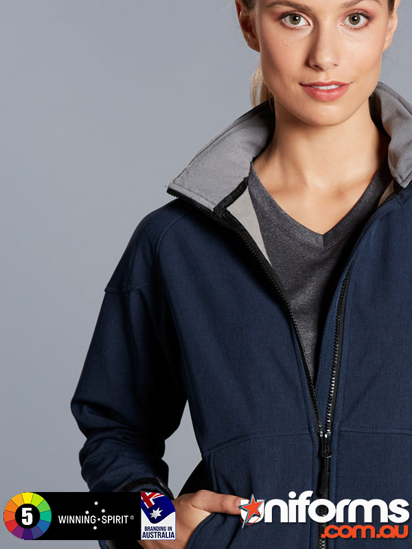 Winning Spirit Ladies Aspen Softshell Hooded Jacket  - SKU: JK34