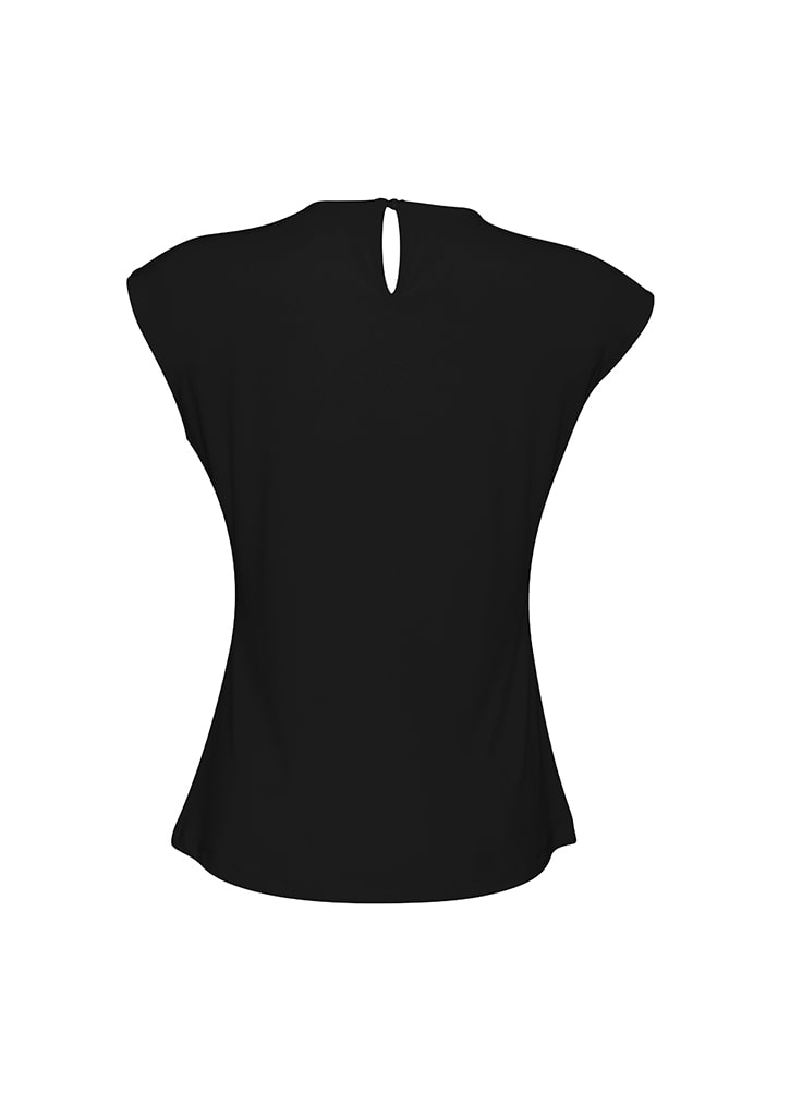 Biz Collection Mia Ladies Knit Top (K624LS) - Sophisticated midnight blue back design for a polished appearance.