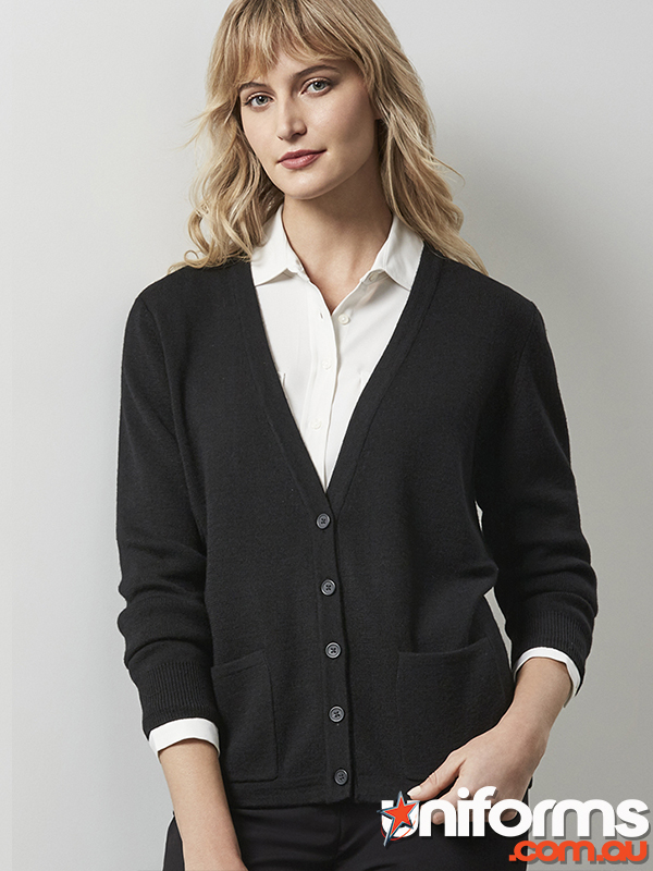  A soft, lightweight cashmere women's cardigan sweater style LC8008  from the BIZ Collection, perfect for stylish comfort.