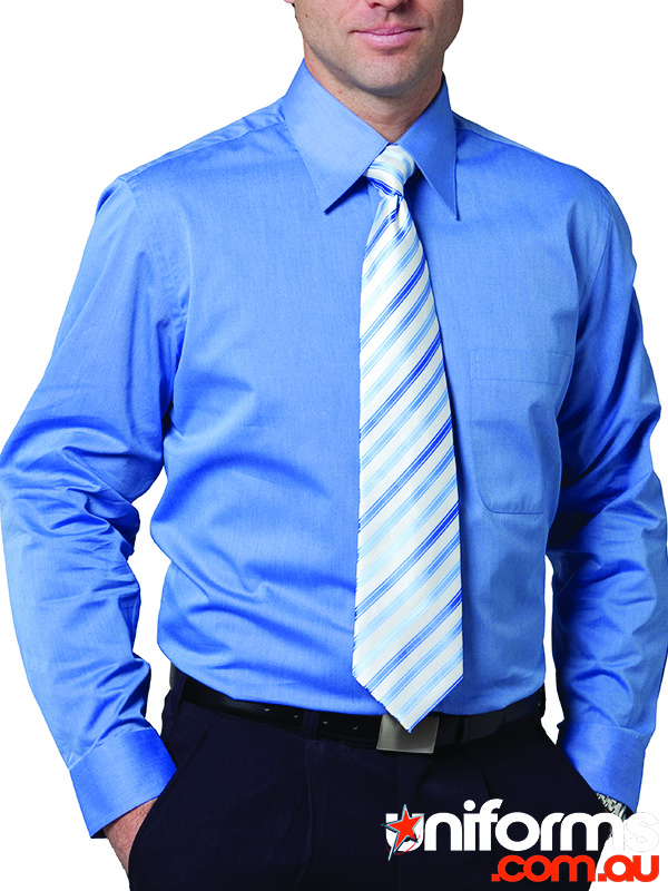 Winning Spirit Nano Tech L/S Shirt in Indigo Blue - M7002 - Trendy and Versatile Workwear