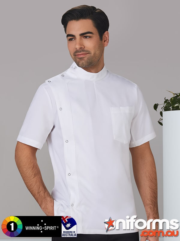 Winning Spirit Stud Front Dental Pharmacy Jacket (M7636) - Winning Spirit. A versatile jacket suitable for various professional settings.